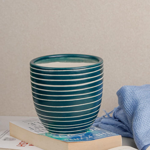 Teal Spiral Planter - The Earth Store - Planter